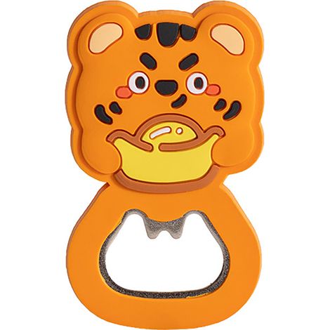 Magnetischer Flaschenöffner im Cartoon-Tier-Design, aus robustem PVC-Metall für Bier, multifunktional – Tigerdesign für Zuhause, Partys, Büro. (1/5)