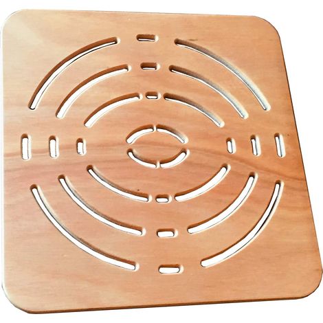 Pedana piatto doccia 50 x 50 cm legno marino quadrata antiscivolo Castel merlino