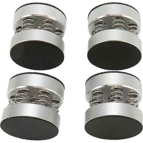 4 pieds amortisseurs antivibrations en aluminium pour enceintes HiFi, supports isolation acoustique avec ressorts (1/5)