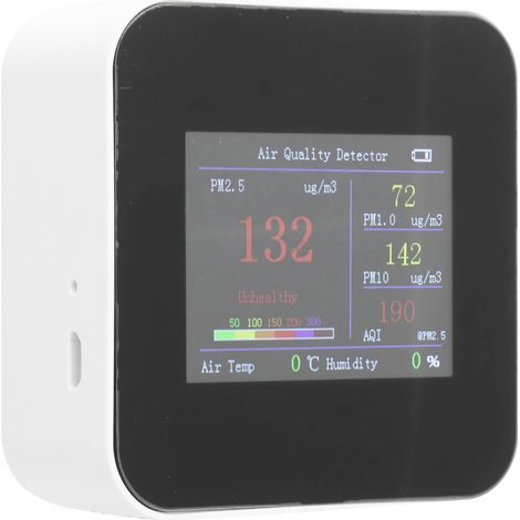 Moniteur de qualité de l'air intérieur, capteur de température et d'humidité, capteur de charge Type-C avec batterie intégrée KB1 : Moniteur de PM2.5 (1/5)