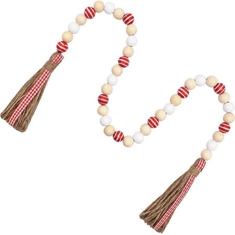 Guirlande de perles en bois pour la Saint-Valentin, composée de 5 perles en bois. (1/5)