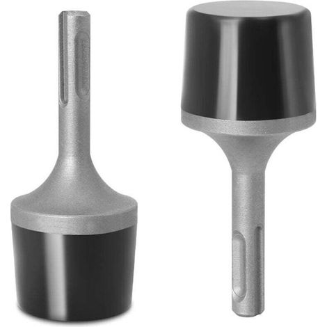 Têtes de marteau en caoutchouc, embout électrique pour tôle automobile, carrelage, fer, nivellement, outils électriques, accessoires avec tige SDS-Plus (1/4)