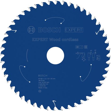 Bosch EXPERT Wood cordless Circular Saw Blade 190 x 1.5/1 x 30 mm T48 2608902157 (1/4)