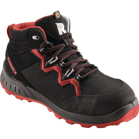 Bottes de sécurité TeamStar 5312 Taille 44 noir/rouge S3 SRC ESD EN20345