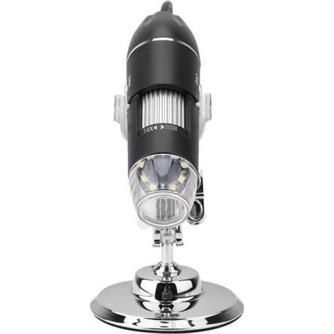 Loupe d\\'ordinateur, microscope, avec lumière LED 2MP avec support pour contrôle PCB industriel Détection de cote de bijoux (1/4)