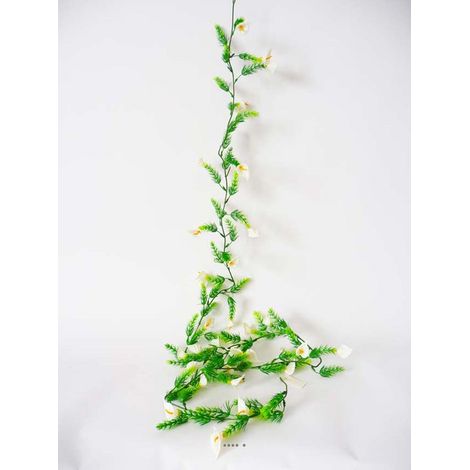 Guirlande de 30 Arums Callas artificielles plastique L 180 cm