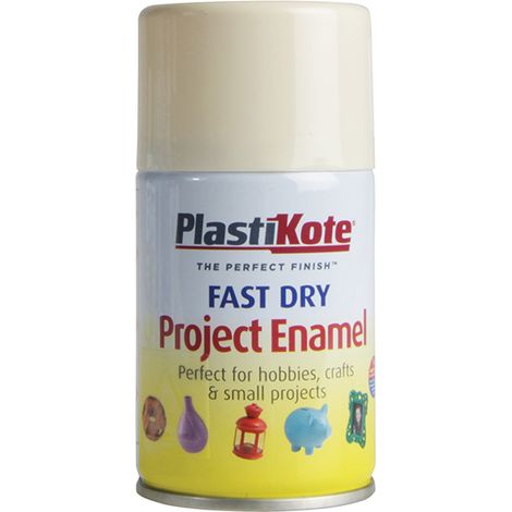 PlastiKote 001540 Fast Dry Enamel Aerosol Crème De La Crème 100ml PKT154S (1/3)