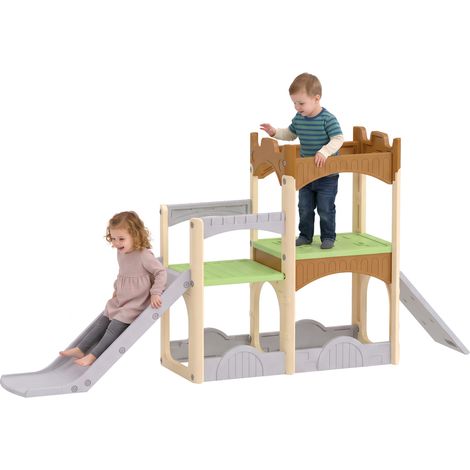 AIYAPLAY 5 in 1 Kids Indoor Playset with Climbing Wall for 3-6 Years (1/5)