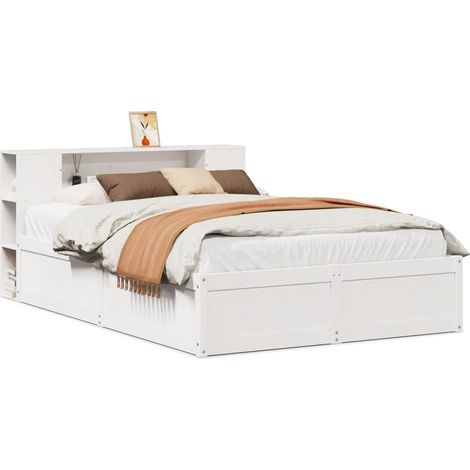 Maison Exclusive - Letto senza Materasso Bianco 140x190 cm Legno Massello di Pino