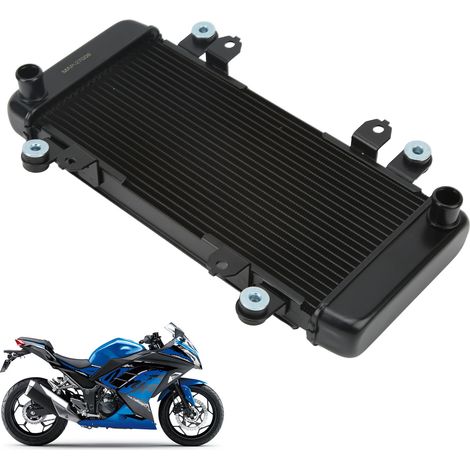 Kühler-/Kühlmittelbehälter-Einheit, kompatibel mit Kawasaki Ninja 300 EX300 (2013–2018), Schwarz (1/5)