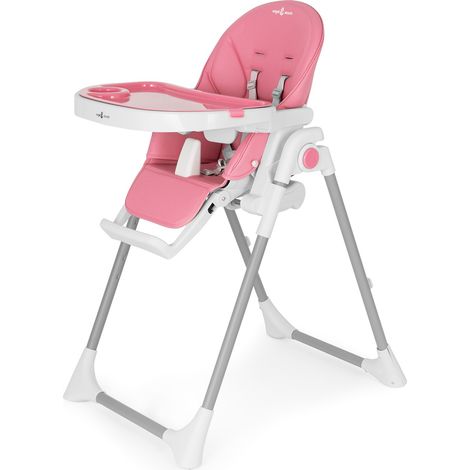 Kinderstuhl TANELI Babystuhl Kinder Hochstuhl Verstellbar Klappbar inkl. Spielebogen - Pink