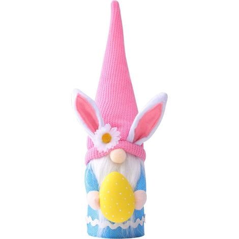 Paques Lapin Gnome Decor,Lapin Tomte Gnome,Fille Chambre Decor Cadeaux Nordique Suédois Nisse Scandinave Tomte Elf Nain,Ornements De Maison,Décor De Paques GROOFOO (1/5)
