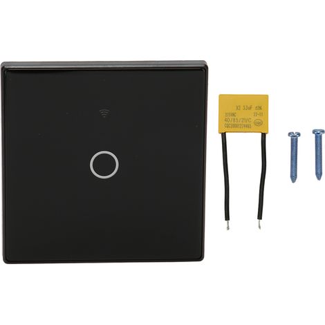 Interrupteur intelligent WiFi avec panneau tactile intelligent, 100-250V, contrôle sans fil pour éclairage domestique (1/5)