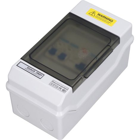Disjoncteur différentiel 40A 30mA IP66 bipolaire avec protection terre et deux disjoncteurs modulaires (6A+16A) 230V pour installation électrique (1/5)