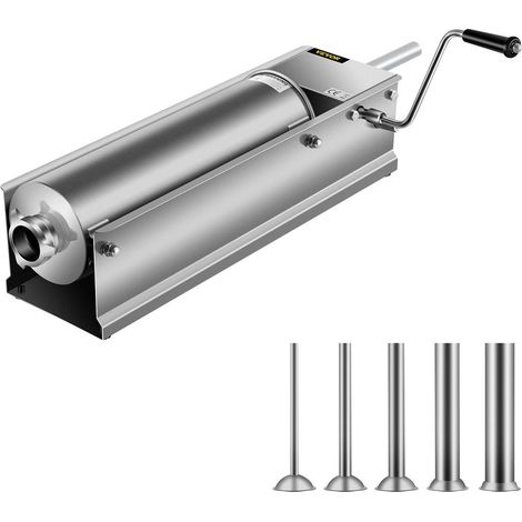 Acier inoxydable 304, machine à saucisse 7L pour un remplissage rapide, modèle horizontal maison ou commerce (1/5)