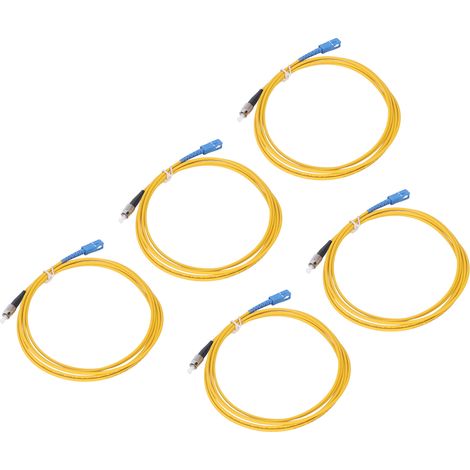 Lot de 5 câbles d'extension Internet à fibre optique avec gaine extérieure sans halogène à faible émission de fumée de qualité opérateur
