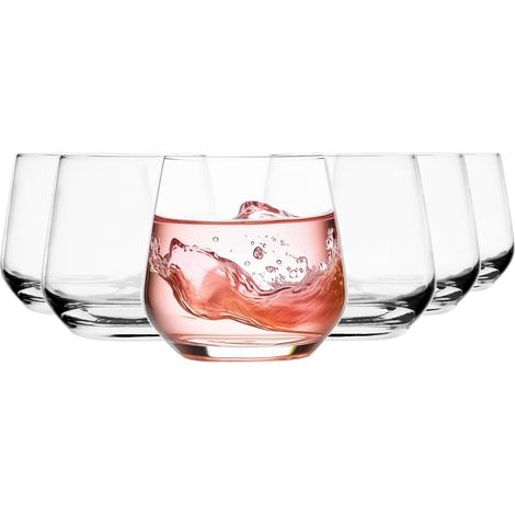 Ensemble De 6 Pièces 310 ml Verre Bas Convient Au Lave Vaisselle Résistant Eau Jus Boissons (1/5)
