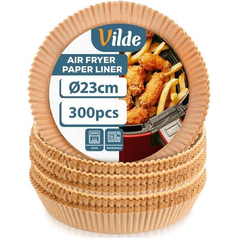 Papier Cuisson Air Fryer - Lot de 300 - Résistants à l'huile - 20 cm x 23 cm - Blanc (1/5)