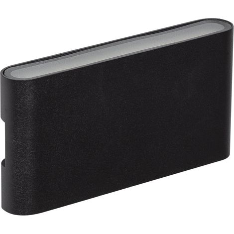 LED-Wandleuchte Aussen 12W Aluminium beidseitige Beleuchtung Vesta Schwarz 2700K Warmweiß (1/5)