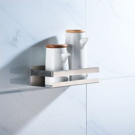 Étagère de salle de bain 304 acier inoxydable support de douche étagère d'angle carré bain douche mural rangement organisateur support 20cm