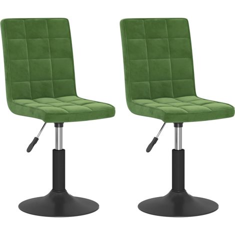 Lot de 2 Chaises pivotantes à manger,Chaise de salle à manger vert foncé velours CFW46378 (1/5)
