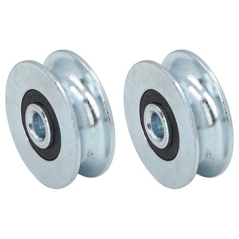 2Pcs Alloy Steel U Type Pulley Wheel 40mm with Ball Bearing for Sliding Gate Window and Guide Systems (1/5)