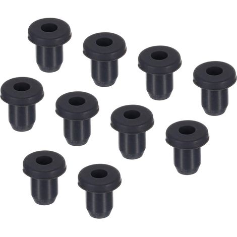 10Pcs Passe-Câble T-Forme Diamètre Installation 5mm, ID 3mm, Hauteur de 8.5mm Passe Fil Rondelle Caoutchouc de Protection Étanches et Flexibles pour Conduits de Câbles (1/5)