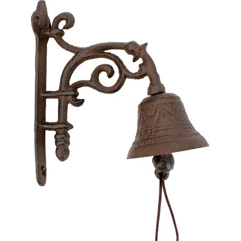 Cloche carillon en fonte 20x10x18cm (1/2)