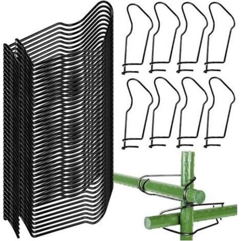 Pair Plant Trellis Connecting Buckles Lot de 50 Boucles de Connexion de Treillis de Plantes pour Toit Jardin Balcon Serre Cages de Plantes (16mm)