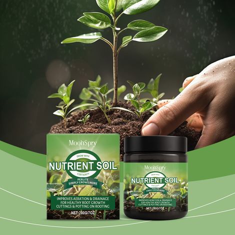 Leichter Bodenverbesserer, praktisch und atmungsaktiv für die tägliche Pflanzenpflege, geeignet für Garten- und Blumenerde – 200 g -- DE (1/5)