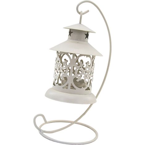 Faroles colgantes retro marroquíes de hierro forjado, jaula en blanco.