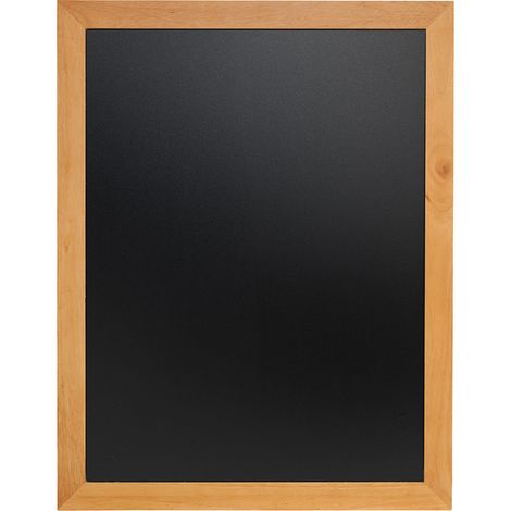 Ardoise bois, Universelle - finition teck laqué - kit d'accroche murale inclus - 70x90cm - Securit