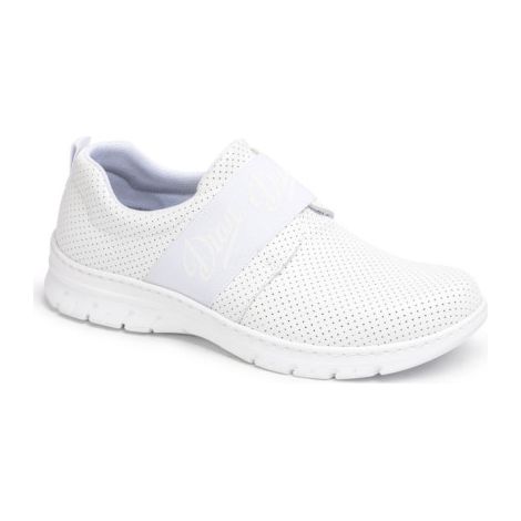 Zapatilla tipo blucher totalmente perforada de elástico superior Siena perforado DIAN 47 Blanco (1/4)