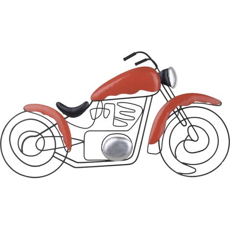 Signes Grimalt Aplique Metal Adorno Pared  Adorno Pared Moto Apliques Metal Rojo 4x70x38cm 34984