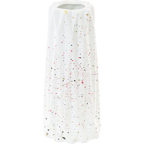 Florero de gres blanco crema 24 cm accesorio decorativo minimalista Amaliada (1/5)