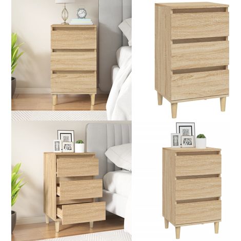 Nachttisch Sonoma-Eiche 40x35x70 cm Holzwerkstoff - Nachttisch - Wohnzimmer - Esszimmer - Schlafzimmerschreibtisch - Schubladenschrank - Home & Living (1/5)