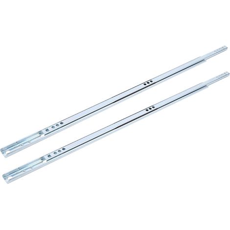 Rail coulissant à billes en acier pour tiroirs, accessoire de quincaillerie pour placards, 2 pièces/ensemble 450x17mm