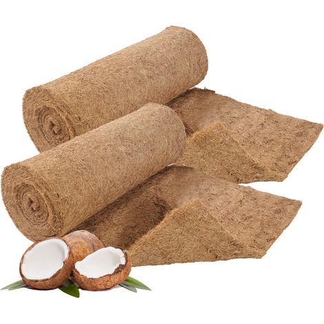 Randaco 1 rouleau de tapis en fibre de coco 5 x 0,5 m, 1 200 g/m² – Protection hivernale et protection contre le froid pour les plantes, tapis en fibre de coco (1/5)