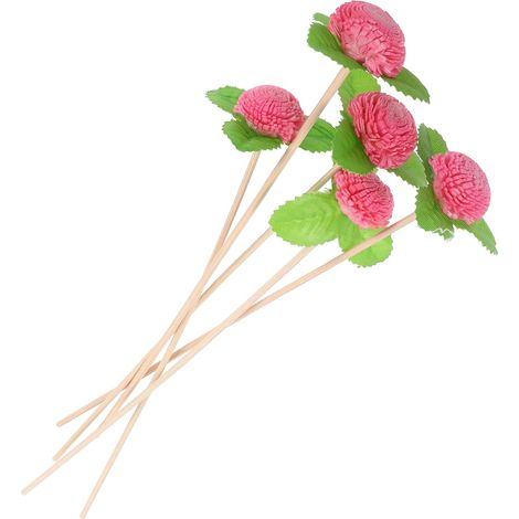 Bâtonnets Diffuseurs Parfumés Fleurs Décoratifs Réalistes en Plastique et Bois pour Diffuseur D'huiles Essentielles 5pcs Accessoire D'aromathérapie (1/5)