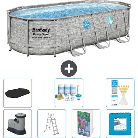 Bestway Power Steel Oval - 549x274x122 cm - 8-teilig S536