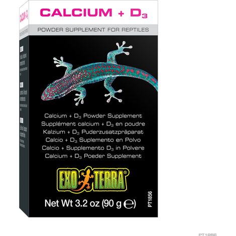 Suplementos de calcio + vitamina D3 en polvo Exo Terra - 90g
