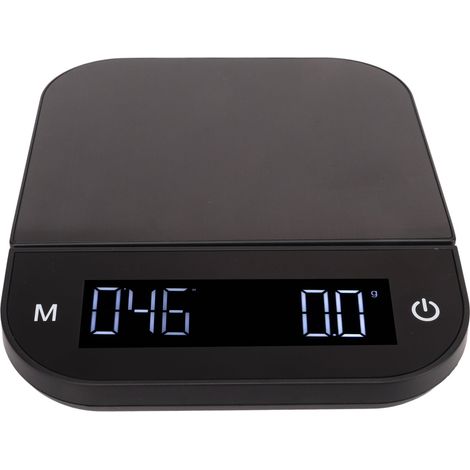 Elektrische Küchenwaage mit Lebensmittelfunktion, englische Version, PC-kompatibel, wasserdicht, Timer, flache Skala für Kaffee, 3 kg / 0,1 g (1/5)