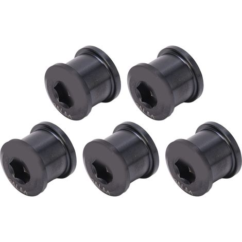 Lot de 5 vis de plateau simple de 6,5 mm en alliage de titane, protection antirouille, pour vélo à petites roues, noir. (1/5)