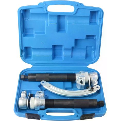 Compresseur de Ressort Amortisseur Universel 3 Pièces en Acier Carbone, Outil de Compression Ressort Voiture avec Protection Réglable (1/5)