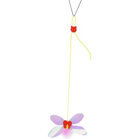Libellule rebondissante rétractable pour chat, jouet à suspendre à la porte, griffoir, accessoire pour animaux de compagnie (1/4)