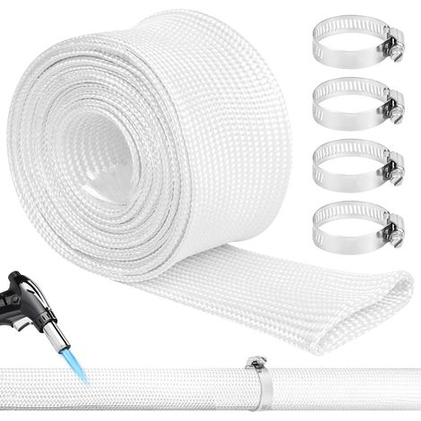 Tuyau D'échappement Isolé 30mm x 300CM d'isolation Gaine en Fibre de Verre Haute Température pour Echappement Chauffage de Stationnement Tuyau