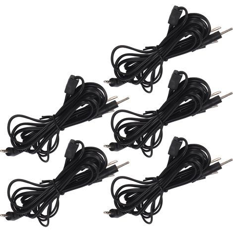 5 fils de rechange TENS 2.5mm avec embouts coudés pour électrostimulateur - 1.2 mètres (1/5)