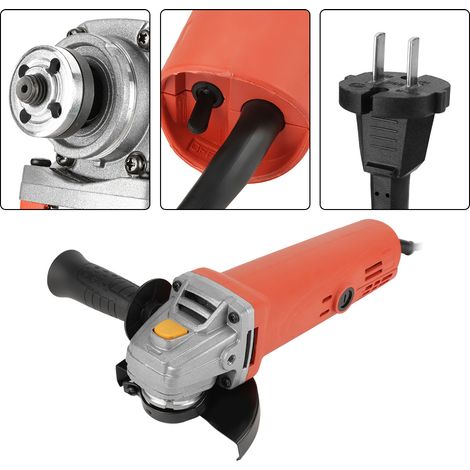 Meuleuse d'angle électrique portative 860W pour métaux et bois (rouge), prise CN 220V (1/5)