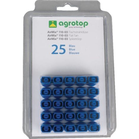Tobera anti-deriva venturi simple chorro plano AM 110掳 03 azul pl谩stico Agrotop AGROTOP AM11003P025