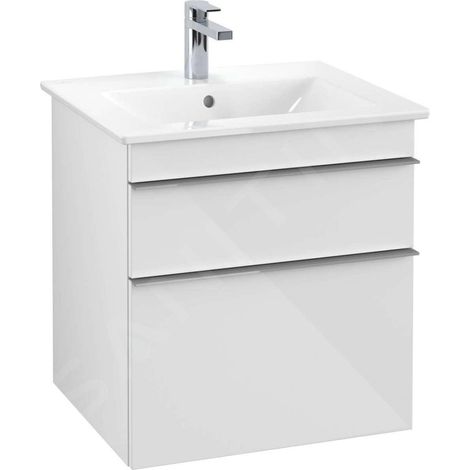 Villeroy & Boch Venticello - Meuble-vasque, 553x590x502 mm, 2 tiroirs, Glossy White A92301DH (1/3)